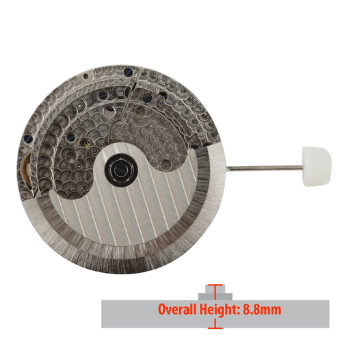 Chinese Automatic 3 Hand Watch Movement S-01 Overall Height 8.8mm