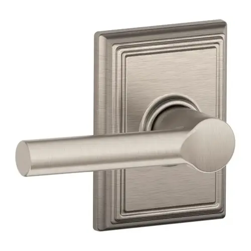 Schlage Residential F10 BRW 619 ADDClick To CopyBroadway Lever with Addison Rose Passage Lock with 16080 Latch and 10027 Strike Satin Nickel Finish