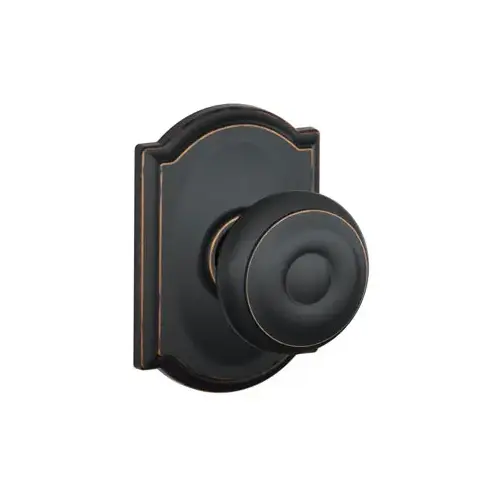 Schlage Residential F10 GEO 716 CAMClick To CopyF10GEO716CAM 16-080 10-027 Georgian / Camelot Passage - Aged Bronze
