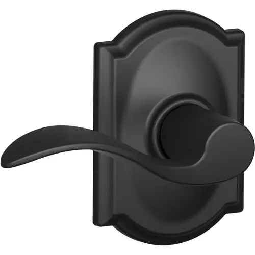 Schlage Residential F10 ACC 622 CAMClick To CopyF10ACC622CAM 16-080 10-027 Accent / Camelot Passage - Matte Black
