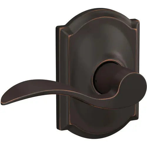 Schlage Residential F10 ACC 716 CAMClick To CopyF10ACC716CAM 16-080 10-027 Accent / Camelot Passage - Aged Bronze