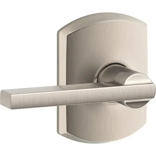 Schlage Residential F10 LAT 619 GRWClick To CopyF10LAT619GRW 16-080 10-027 Latitude / Greenwich Passage - Satin Nickel