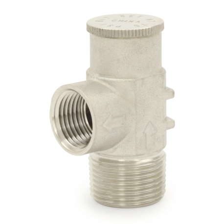 3/4" MPT, 304 St. Steel Pressure Relief Valve 75 psi (Lead-Free)