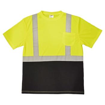 Azusa Safety Hi-Vis ANSI Type R, Class 2 Black Bottom Short Sleeve T-ShirtL