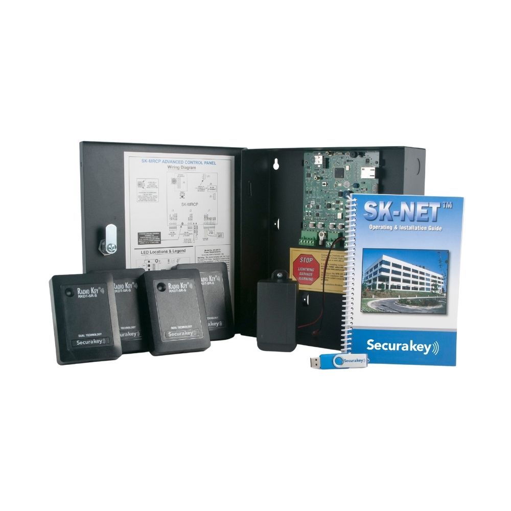 SecuraKey NOVA16 4-door Kit, Panel, Software, Power Supply, 4 RKDT-SR (Switchplate) | SKY-SK-MRCP-4RKDT-S