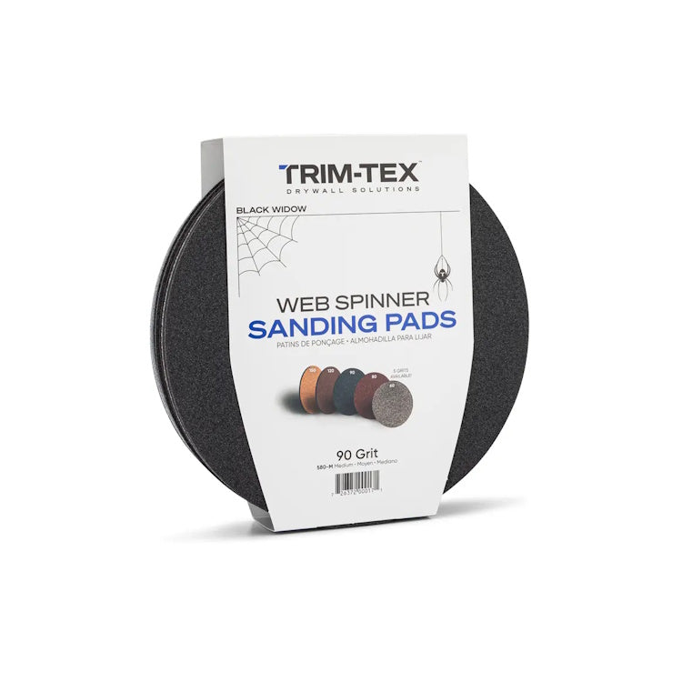 Trim-Tex Black Widow Sanding Pads – Black Widow Spinner Sander Pads (6-Pack)