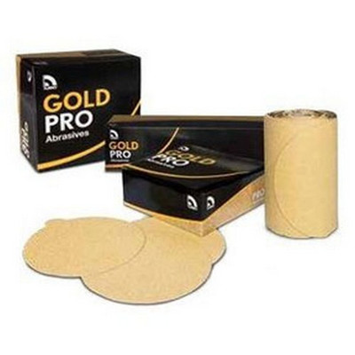 US Chemical And Plastics 6" Velcro Sanding Discs Gold 50-Pack 400-Grit (82416)