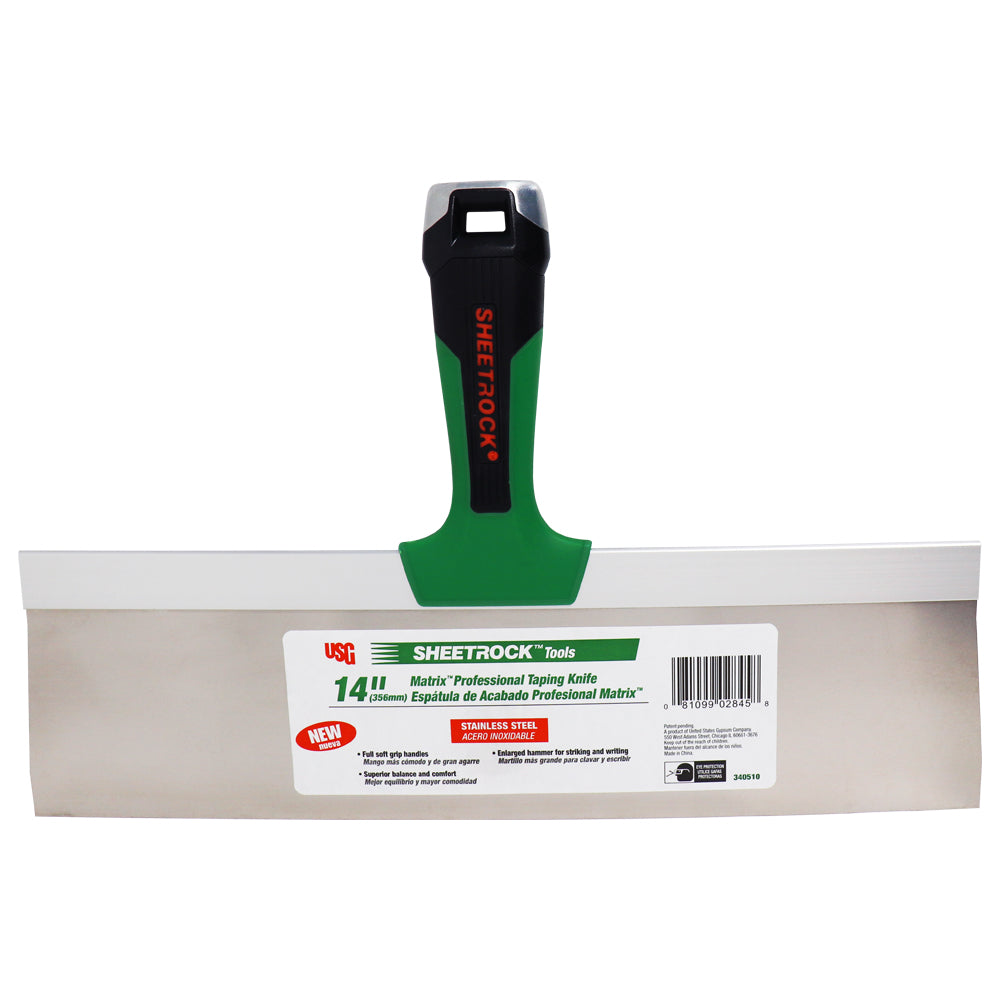USG Sheetrock Tools 14” Matrix Stainless Steel Drywall Taping Knife