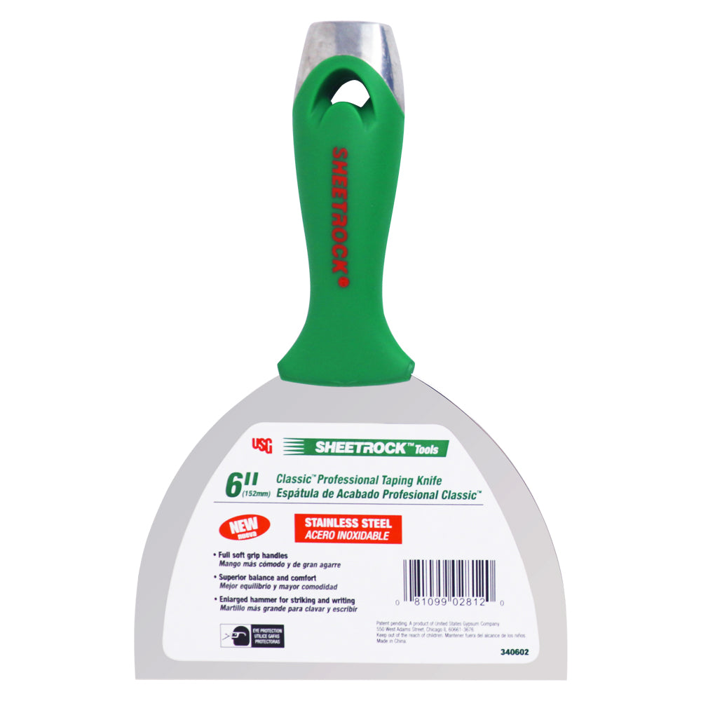 USG Sheetrock Tools 6" Classic Stainless Steel Drywall Joint Knife