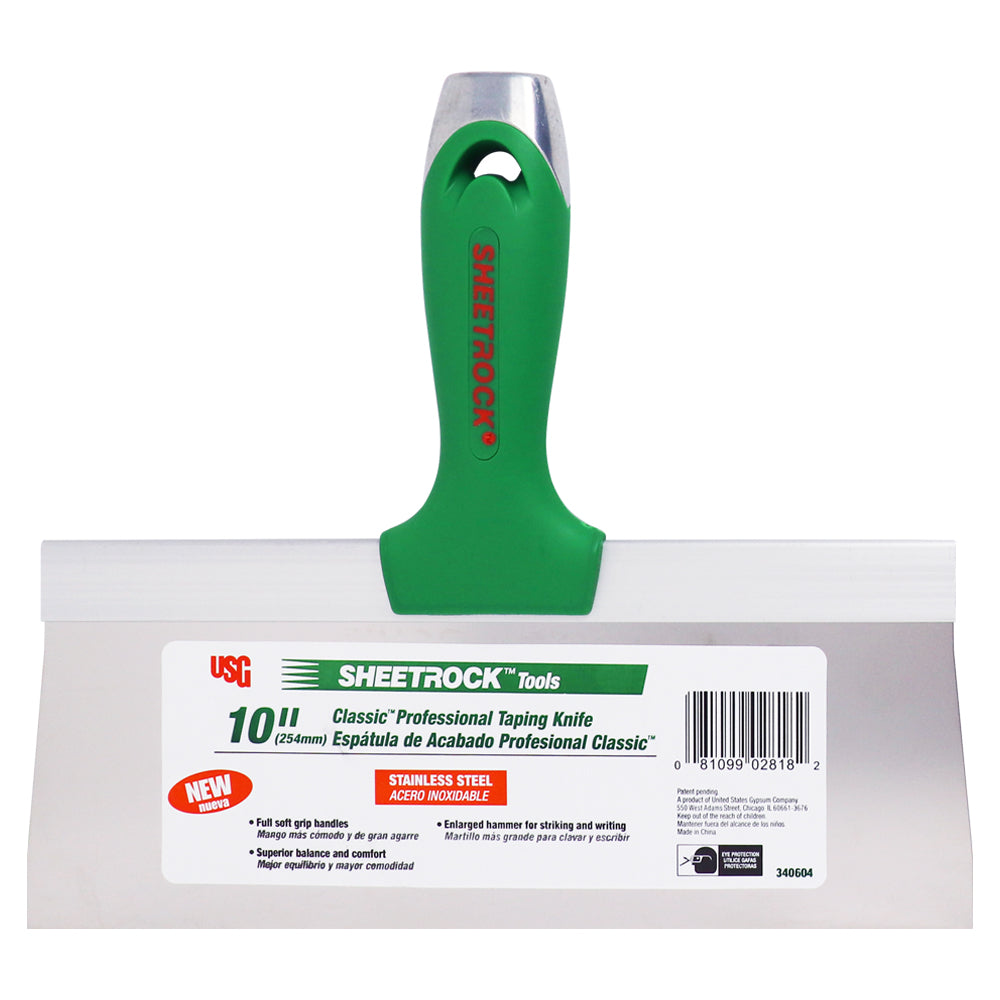 USG Sheetrock Tools 10" Classic Stainless Steel Drywall Taping Knife