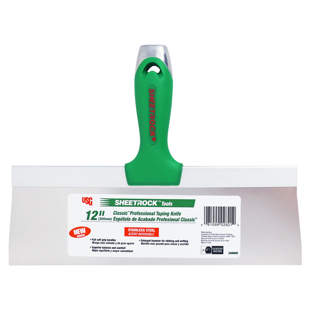 USG Sheetrock Tools 12" Classic Stainless Steel Drywall Taping Knife