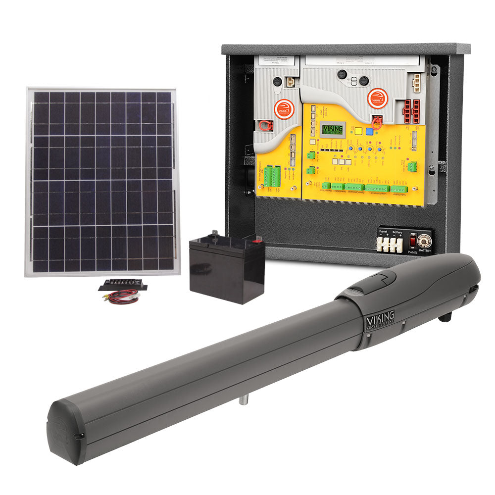 Viking G5 Solar Single Swing Gate Operator Kit | VIK-VA-G5NX-SSKIT