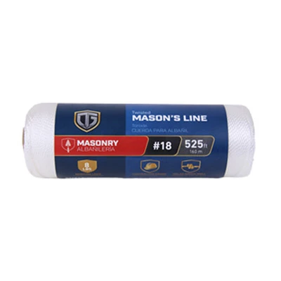 Tru-guard Nylon Mason Line Twine, White, #18 X 525-ft. - Durable And Versatile