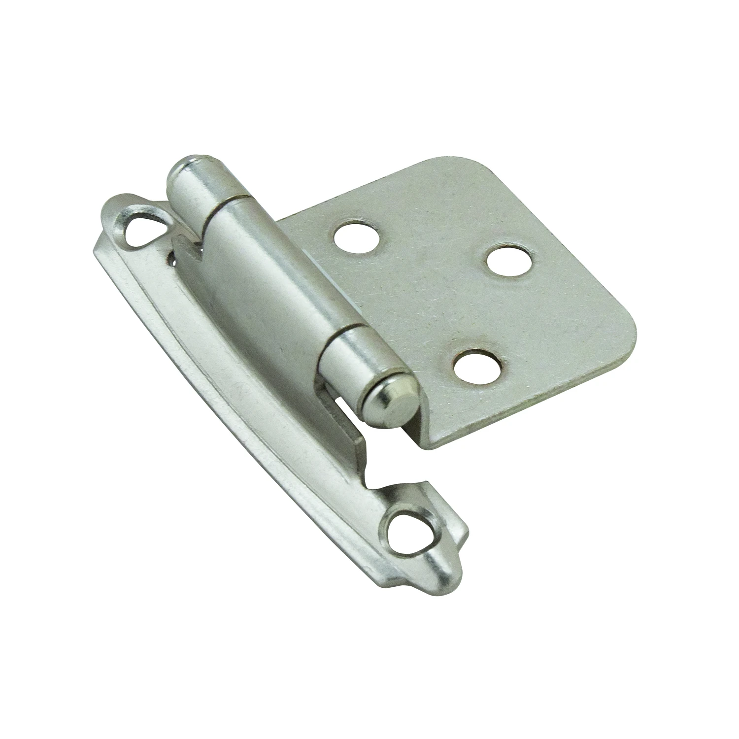 Cabinet Hinge, Self-closing, Satin Nickel, Variable Overlay, 2-pk.