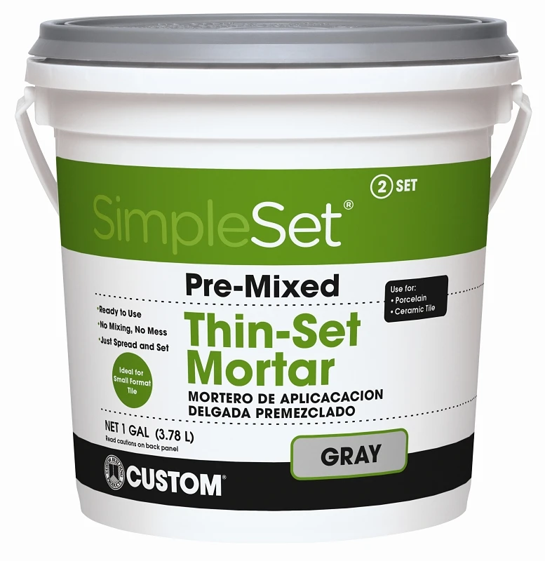 Simpleset 1 Gallon Gray Pre-mixed Thin-set Mortar