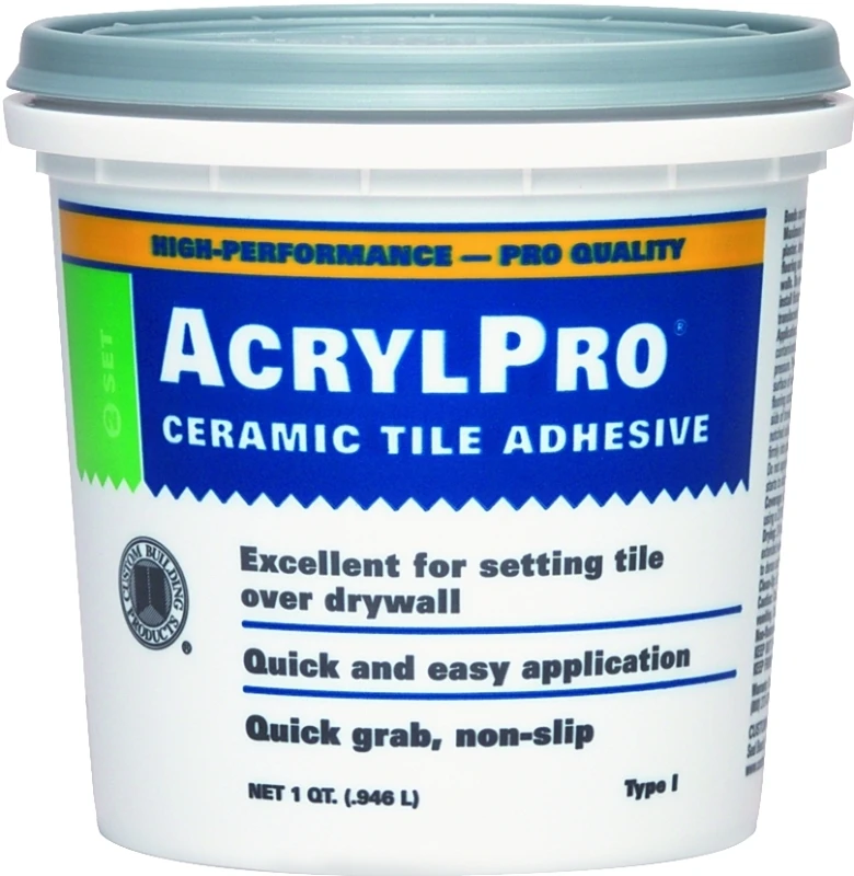 1 Quart High Performance Ceramic Tile Adhesive For Interior Use