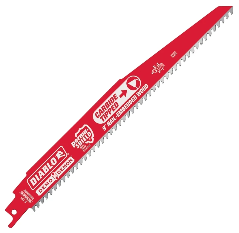 Demo Demon Reciprocating Saw Blade, 6 Tpi, 9-in.