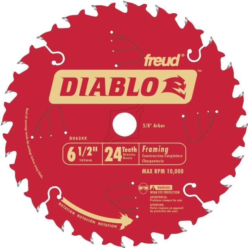 6-1/2 In. 24-tooth Framing Circular Saw Blade