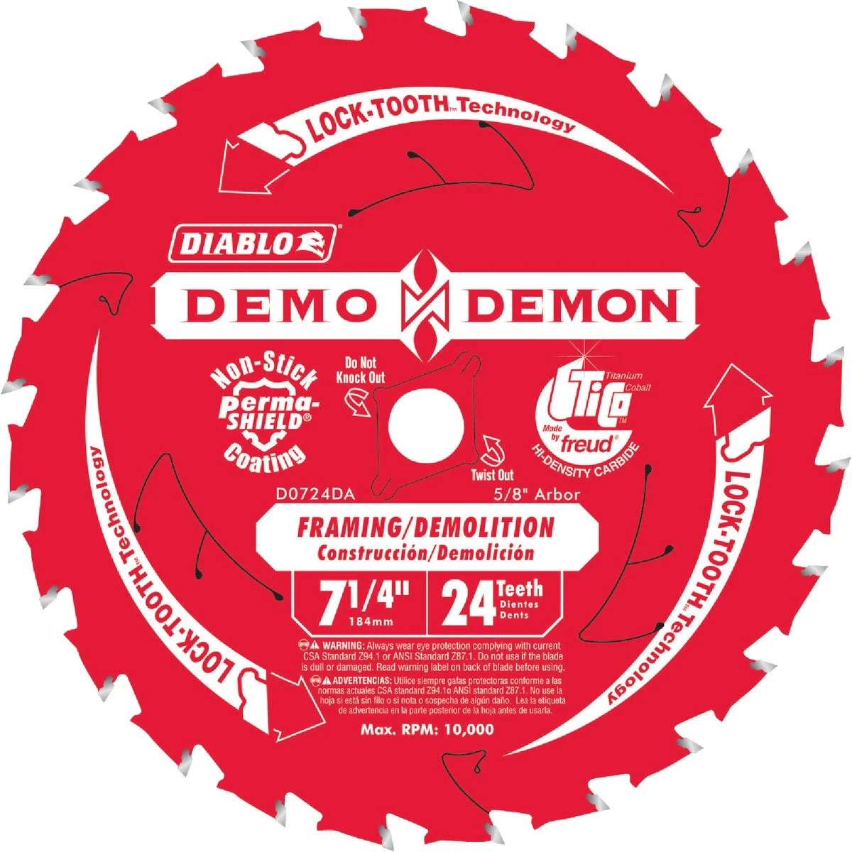 Demo Demon 7-1/4 In. 24-tooth Framing/demolition Circular Saw Blade