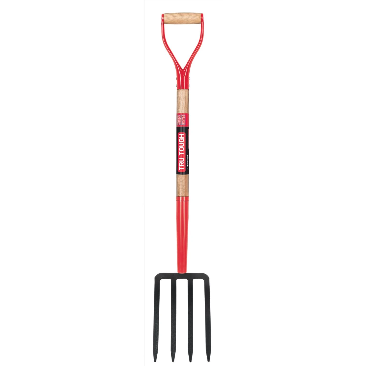 Tru-tuff 30-inch Wood-handled Spading Fork, 4-tine
