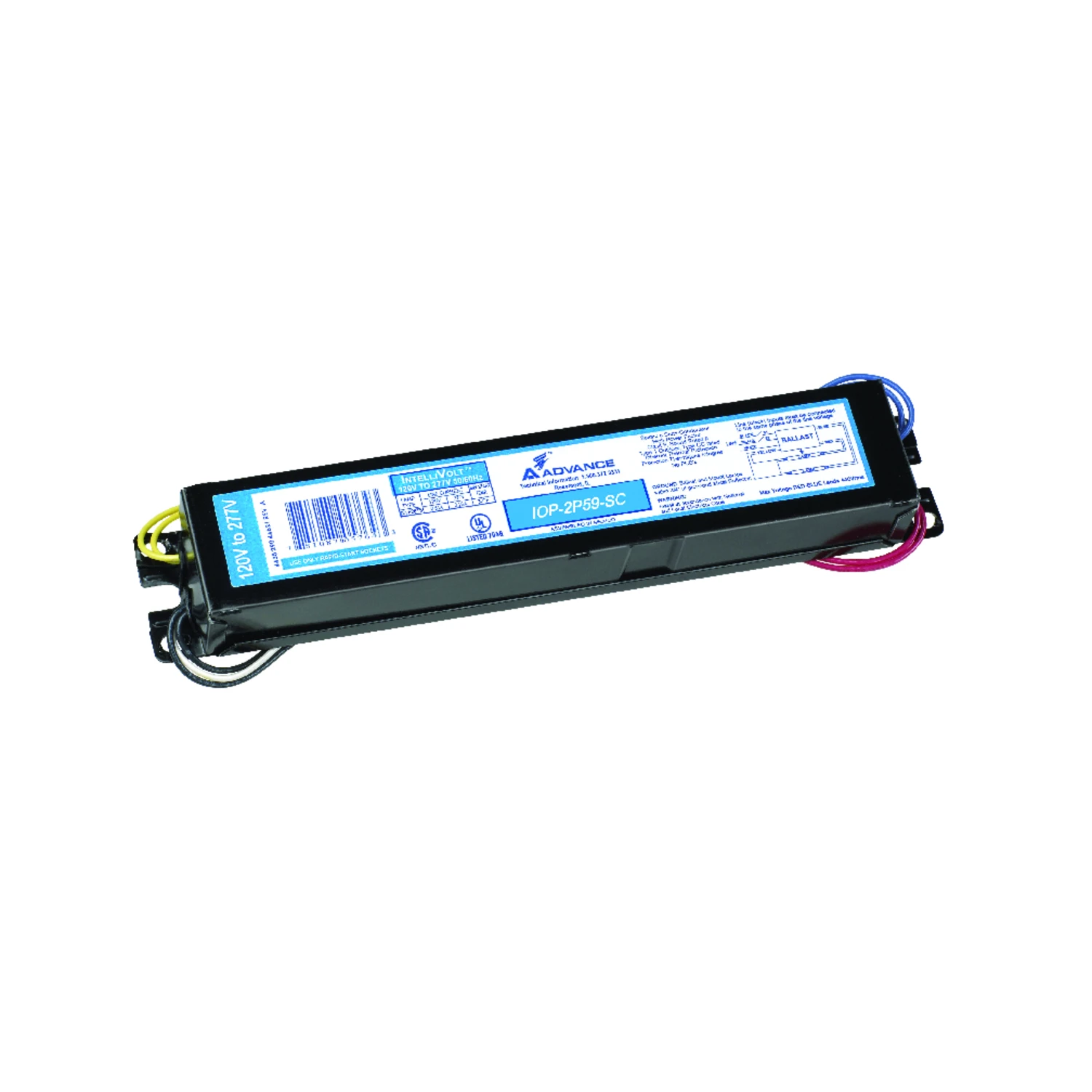 Intellivolt 1–2 Lamp T8 Fluorescent Ballast | Instant Start 120–277v