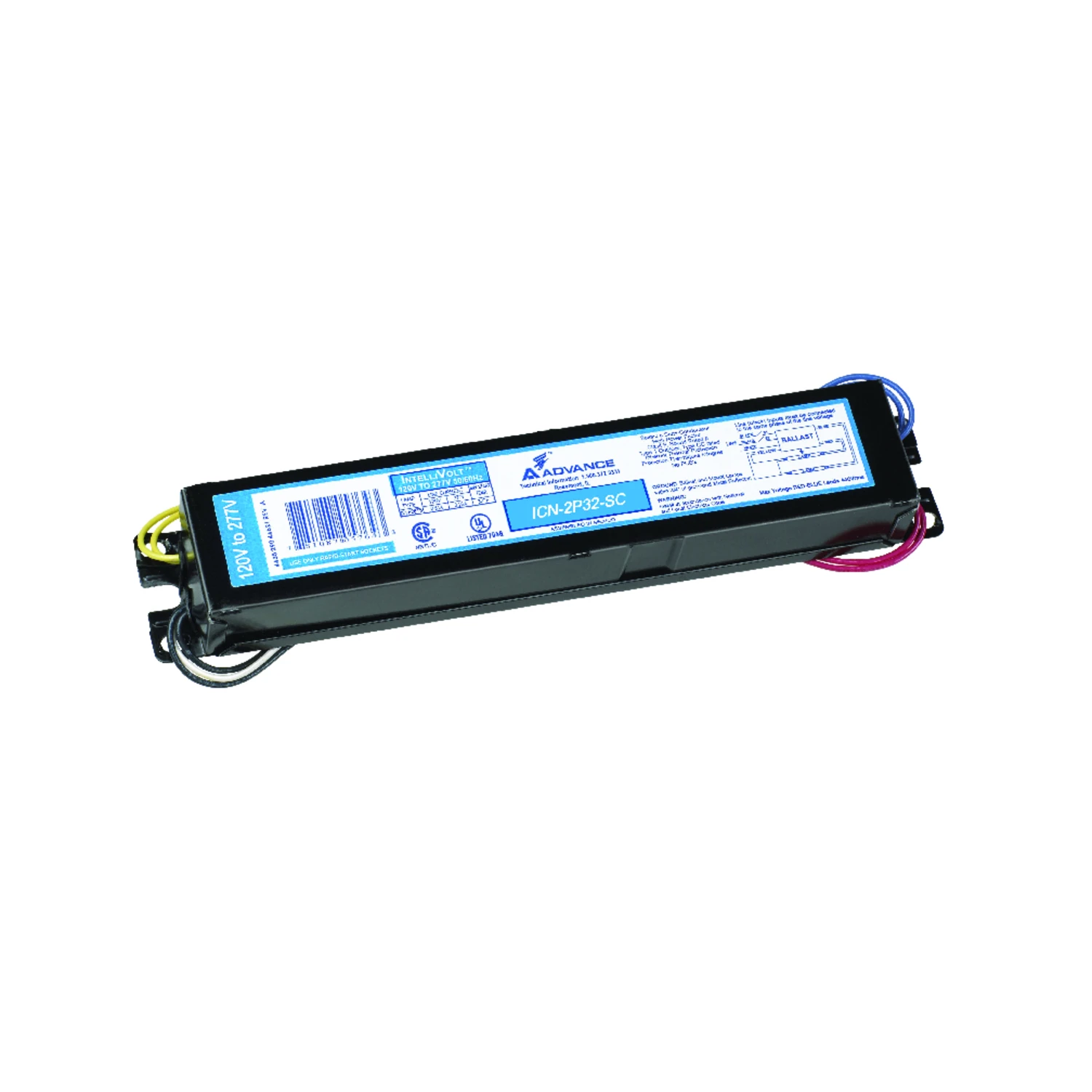 Intelliv Electronic Ballast For 1–2 T8 Fluorescent Lamps (120–277v)