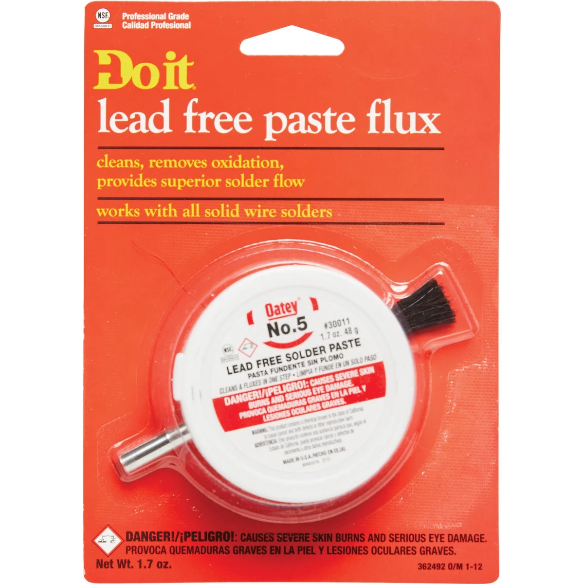 No. 5 1.7 Oz. Lead-free Soldering Flux With Brush, Paste