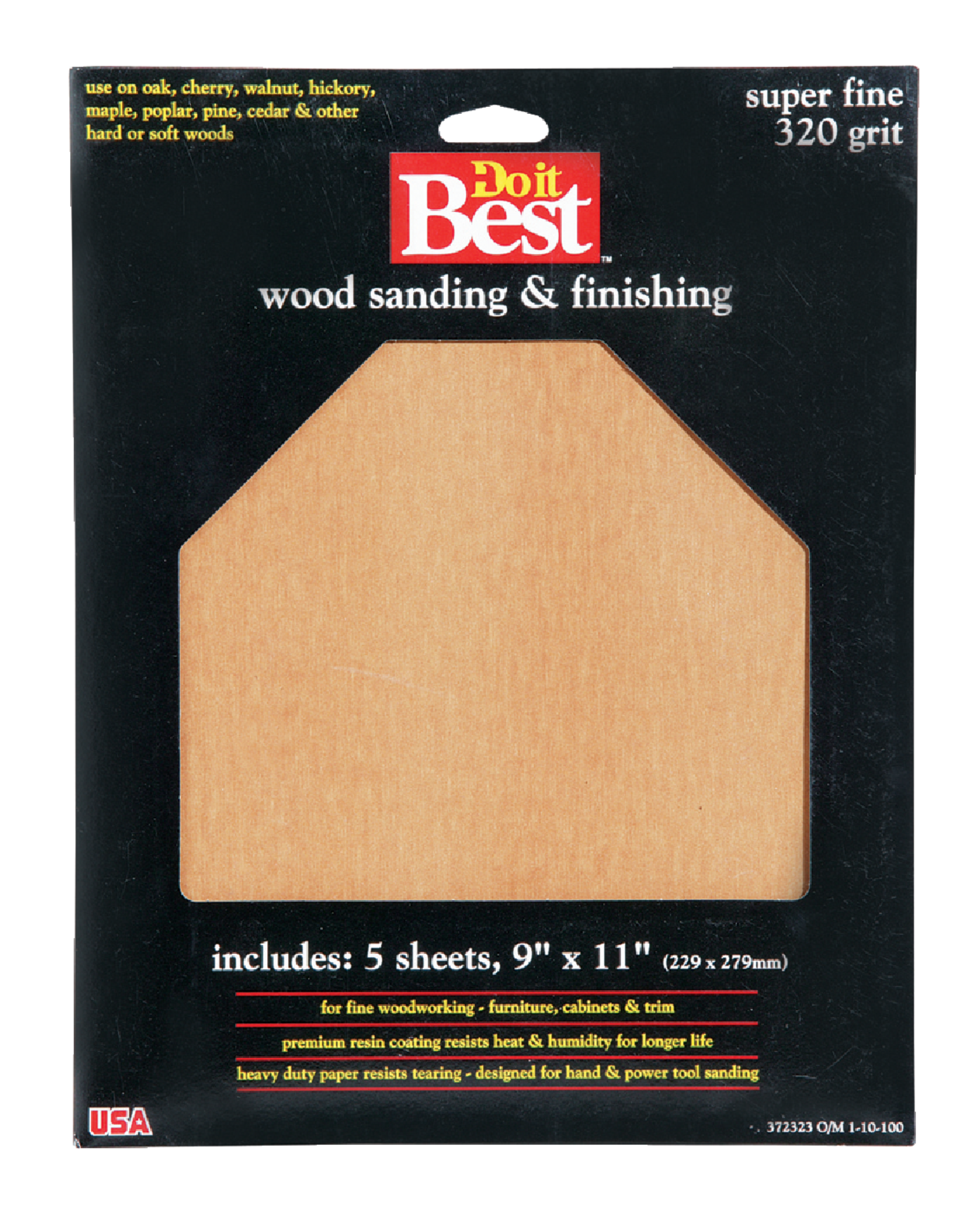 Bare Wood 9 In. X 11 In. 320 Grit Super Fine Sandpaper (5-pack)