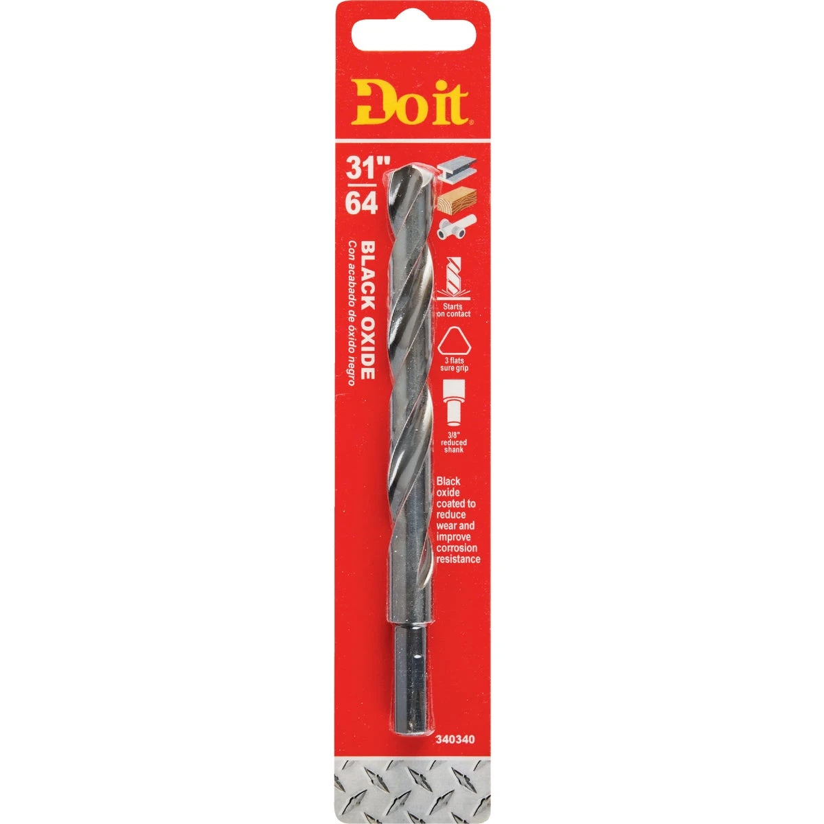 31/64 In. Black Oxide High-speed Steel Drill Bit - Model 325811db
