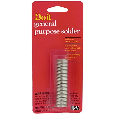 1-1/2 Oz. Acid 40% Tin, 60% Lead Solder