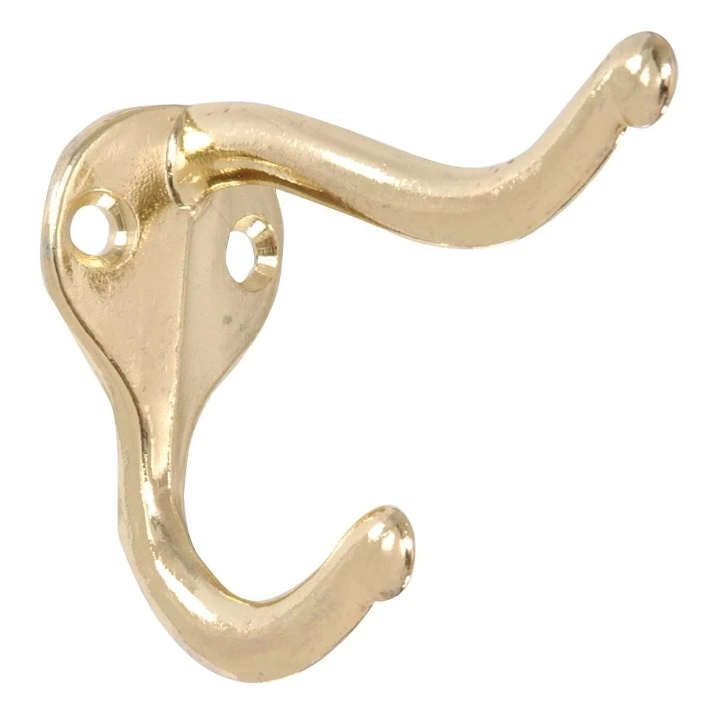 Coat And Hat Hook In Brass (5 Per Pack)