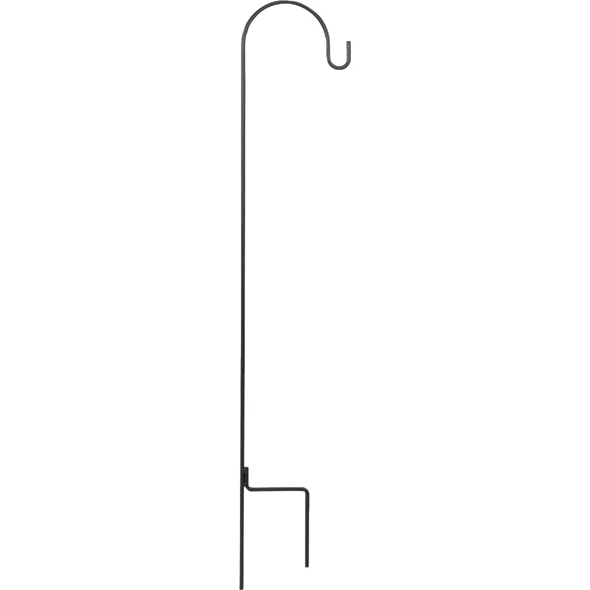 64 In. Black Wrought Iron Shepherd Hook