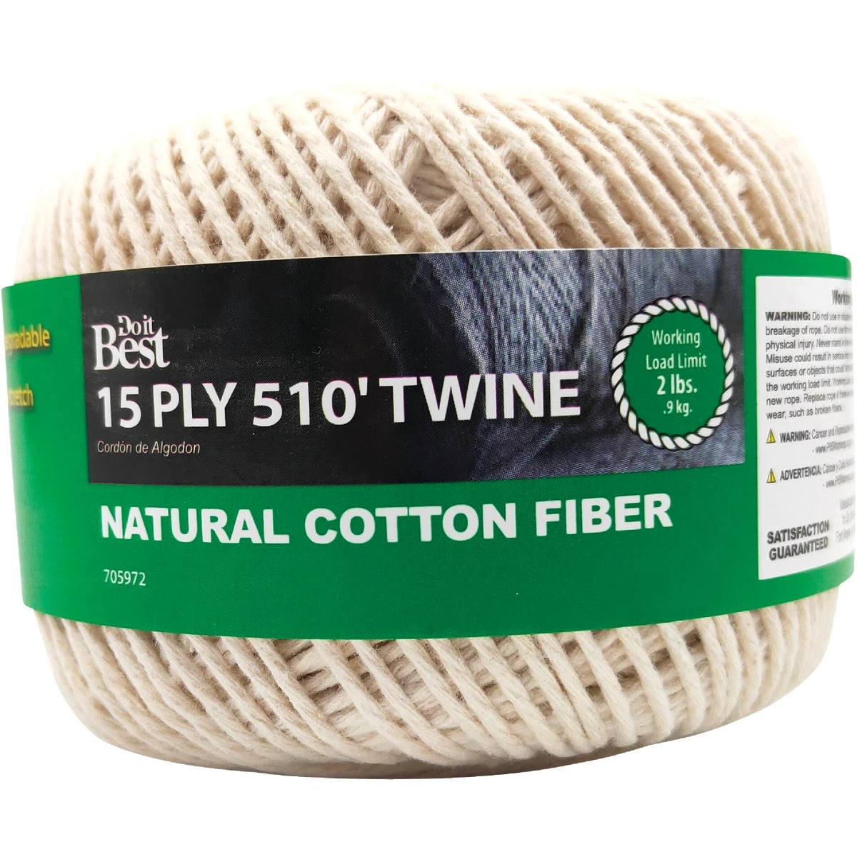 15-ply Natural Cotton Twine – 510 Ft For Diy Crafting, Gift Wrapping & Garden Use