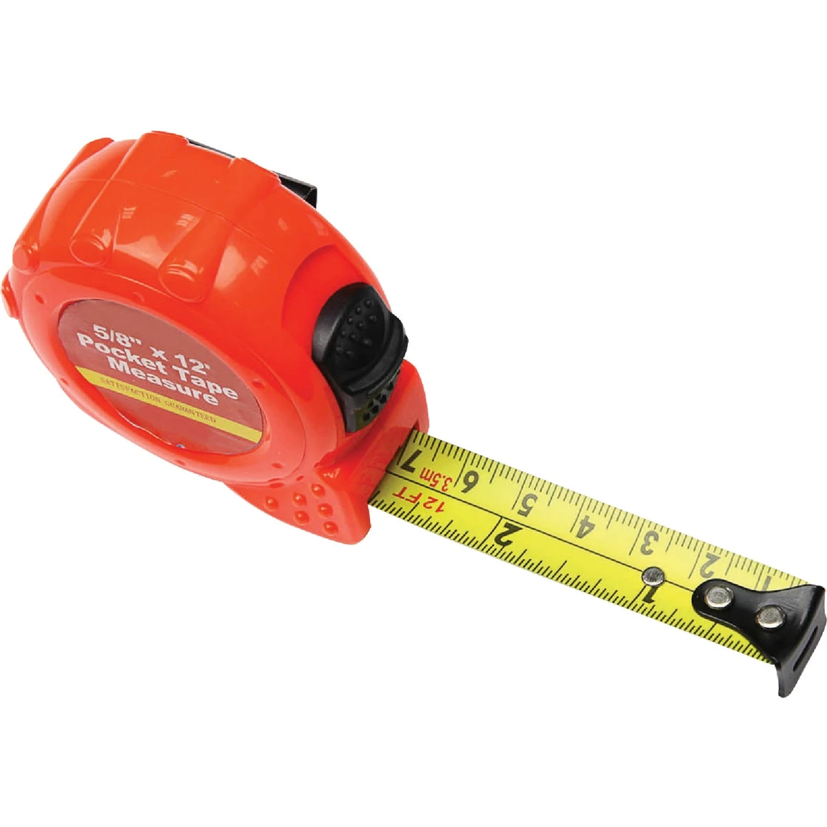 12 Ft. Pocket Tape Measure - Impact-resistant, Hi-vis Orange, 5/8" Width