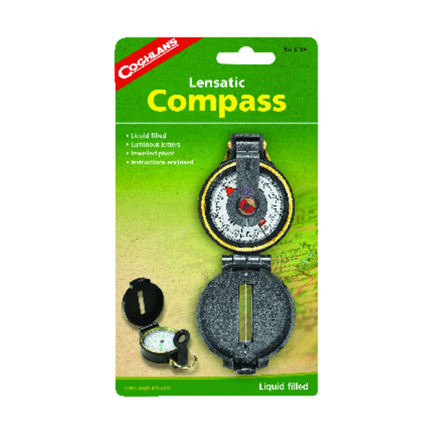 Liquid Filled Lensatic Compass - 4.72" Diameter, Plastic Case, Model 8164