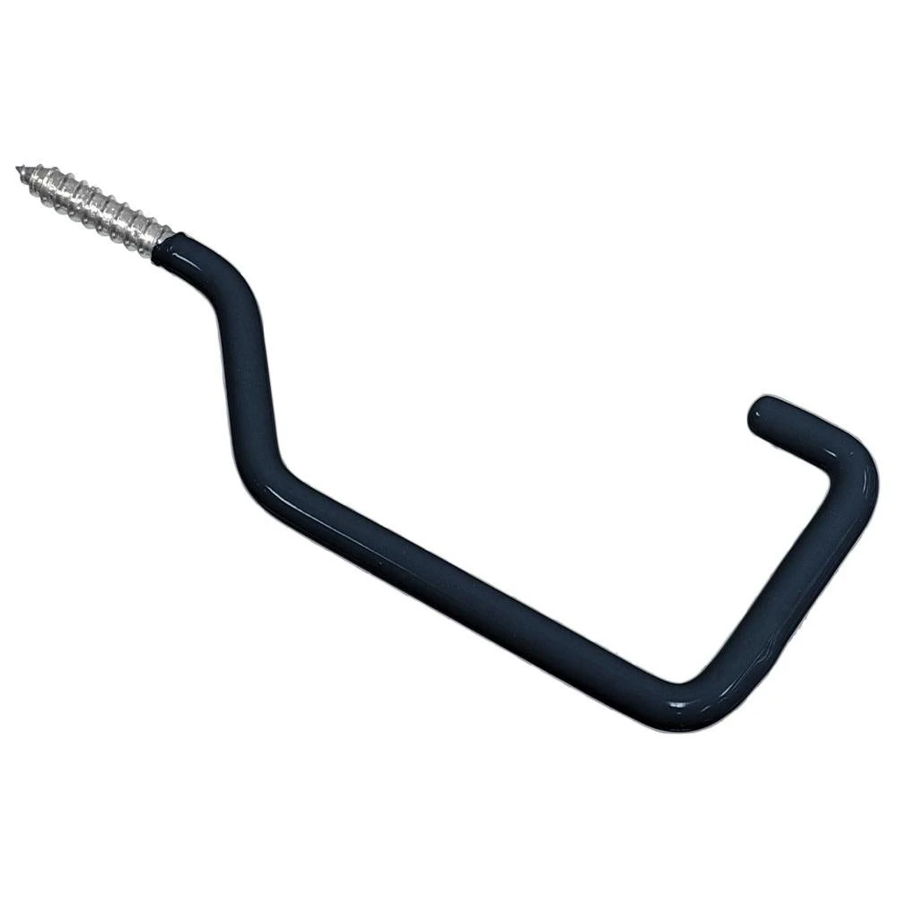 Rafter Screw Hook In Black Vinyl Coated (20-pack)