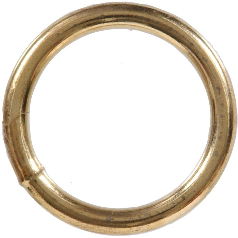 0.262 In. Wire X 2 In. Inside Diameter Brass-plated Welded Ring (25-pack)