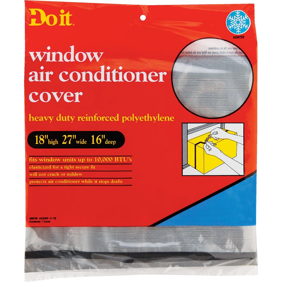 18 In. X 27 In. X 16 In. 6 Mil Rectangle Air Conditioner Cover