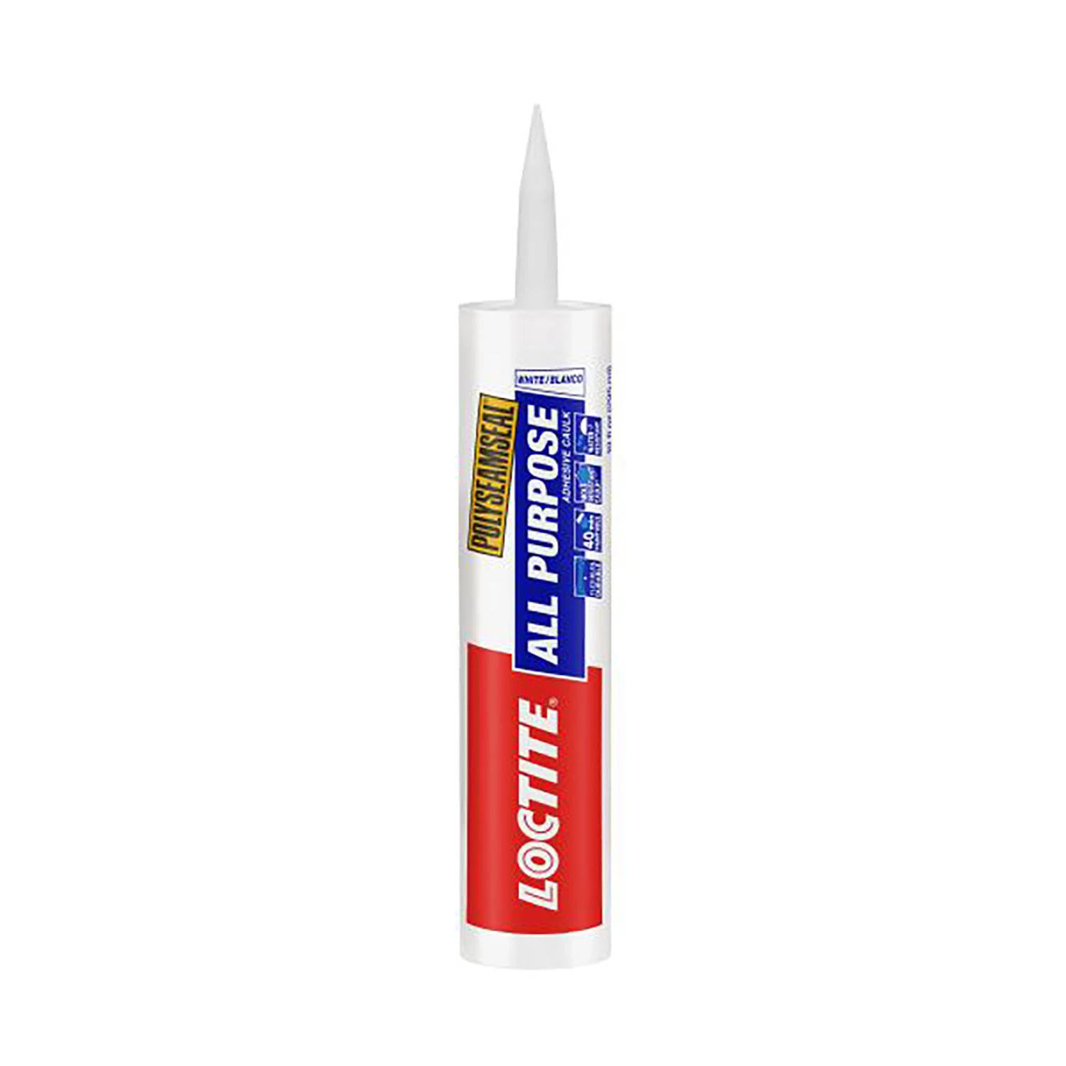 Polyseamseal 10 Oz. White All-purpose Adhesive Caulk - Mold & Mildew Resistant