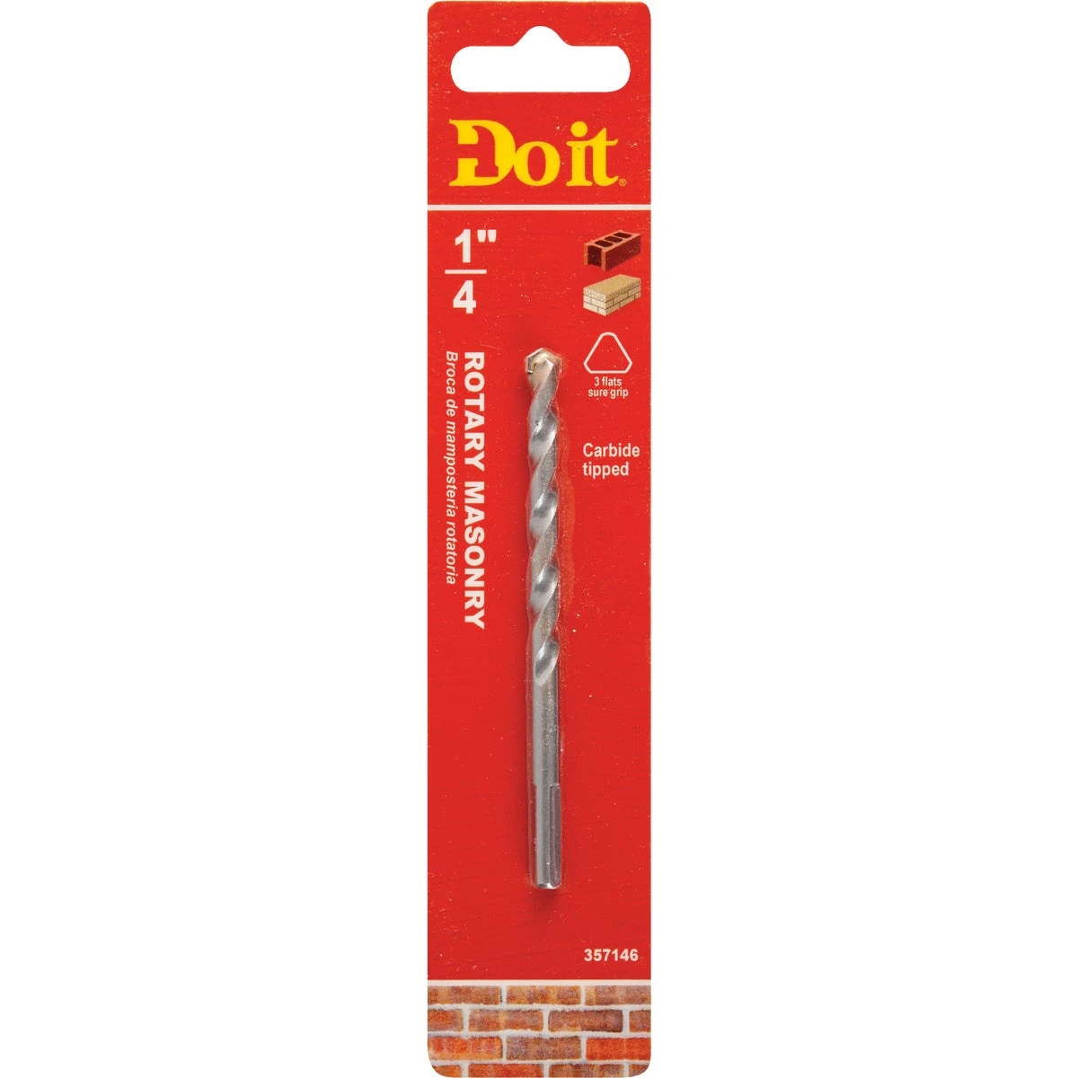 1/4 In. X 4 In. Impact Ready Carbide Masonry Drill Bit