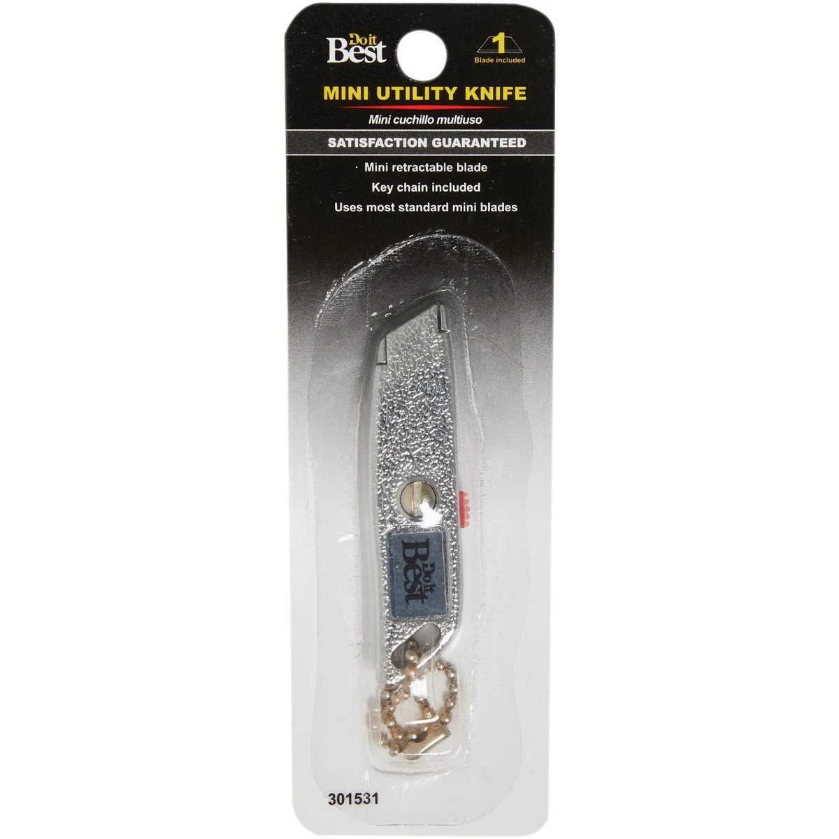 Metal Micro Retractable Utility Knife With 1 Standard Blade And 3 Additional Blades