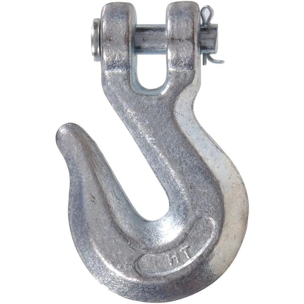 5/16 In. Zinc-plated Forged Steel Chain Hook With Grade 43 In Clevis Type Grab Hook (5-pack)