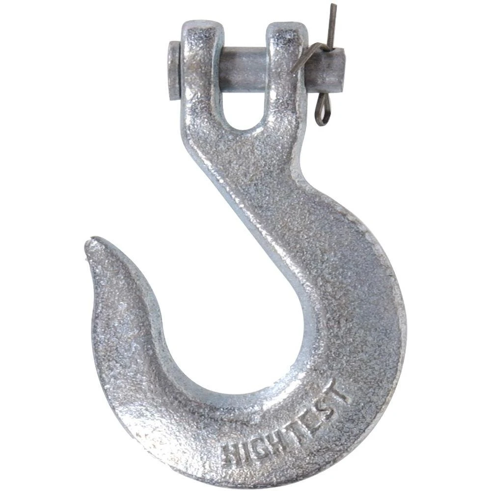 5/16 In. Zinc-plated Forged Steel Chain Hook With Grade 43 In Clevis Type Slip Hook (5-pack)