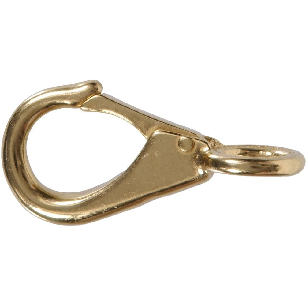 3/8 X 2-3/16 In. Quick Snap With Round Fixed Eye In Solid Brass (10-pack)