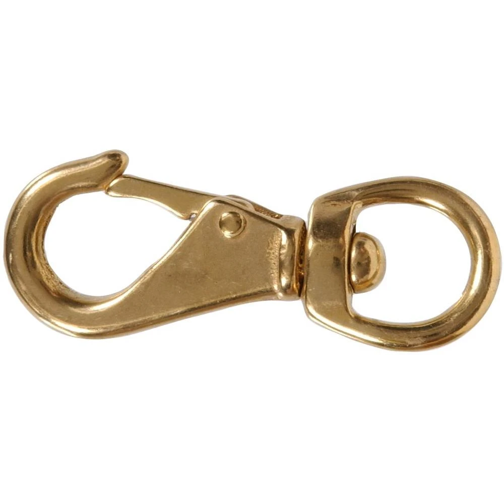 5/8 X 3-3/16 In. Quick Snap With Round Swivel Eye In Solid Brass (10-pack)