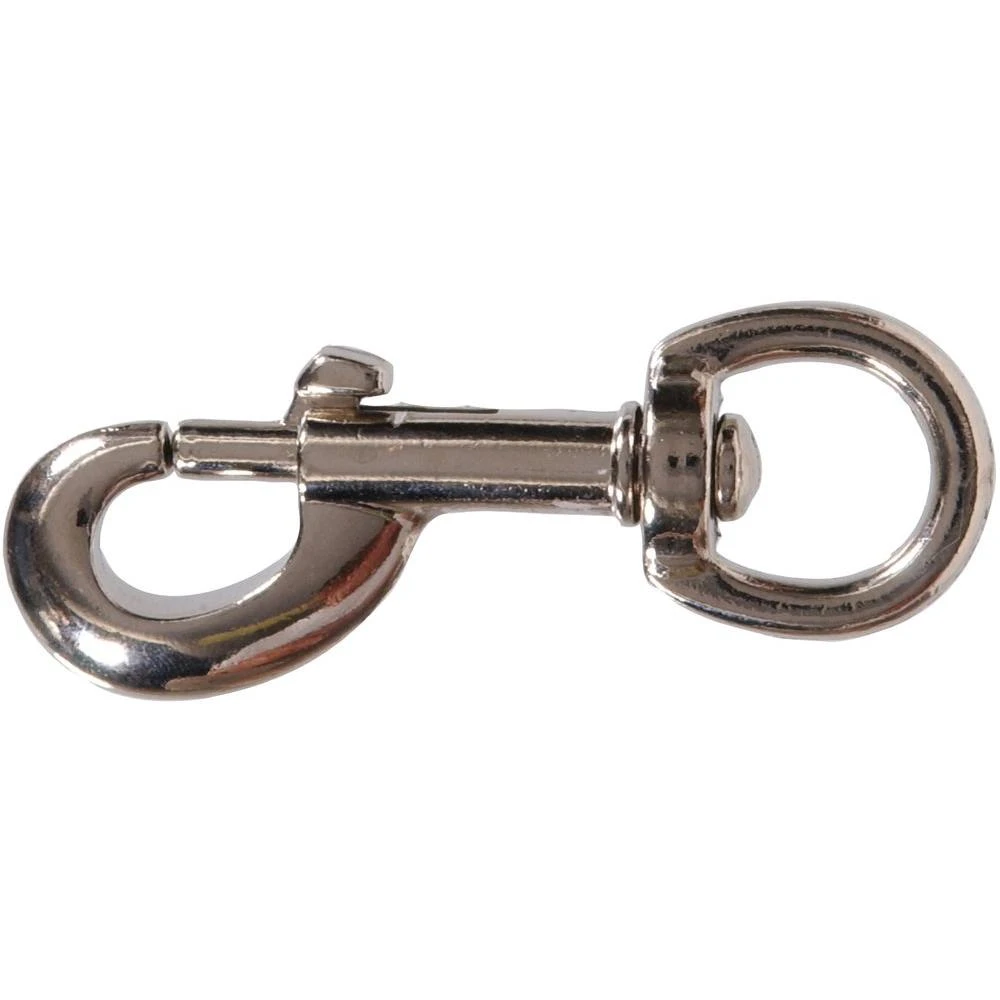 5/8 X 3-5/8 In. Bolt Snap With Round Swivel Eye In Nickel-plated (10-pack)