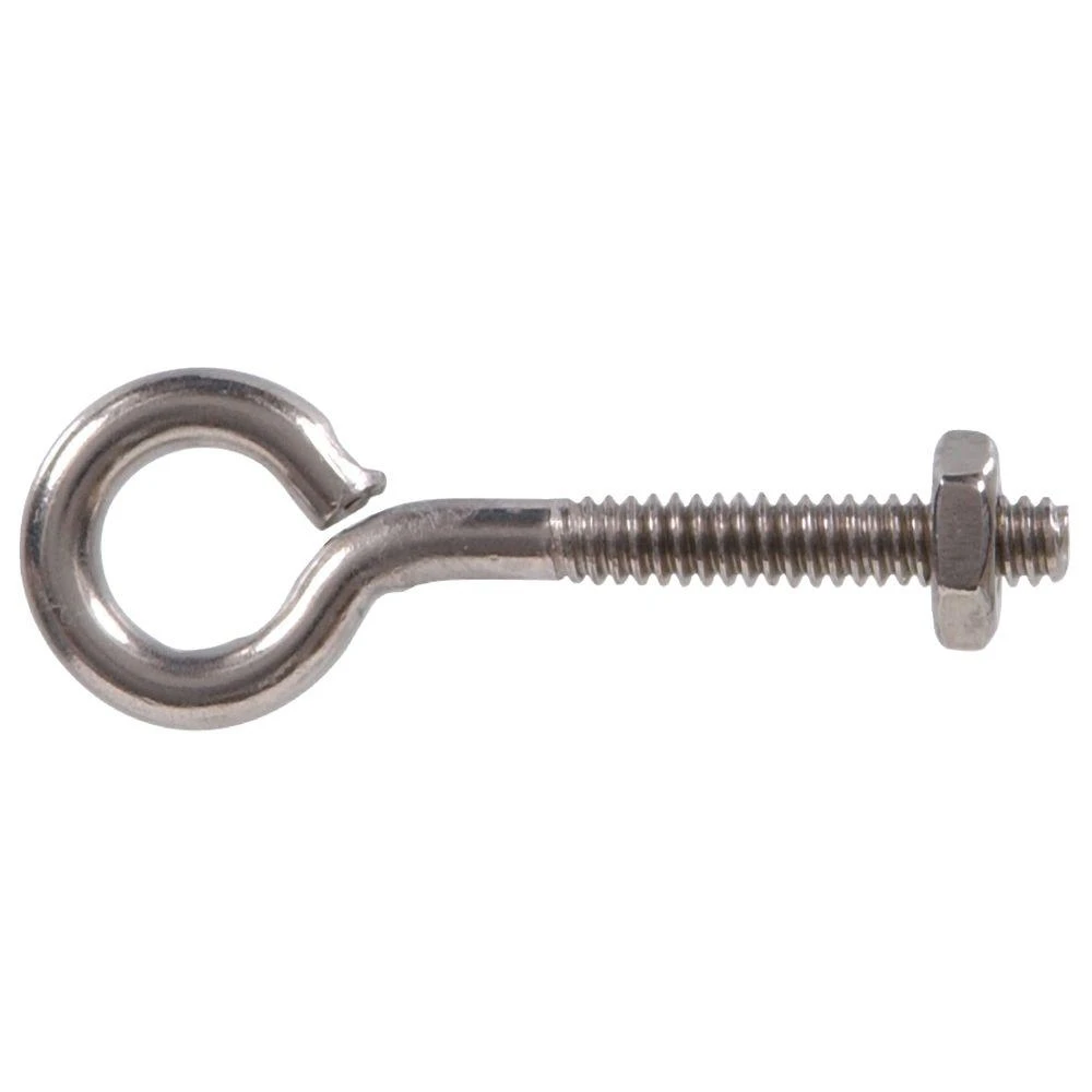 1/4 In.-20 Tpi X 2-5/8 In. Stainless Steel Eye Bolt With Hex Nut (10-pack)