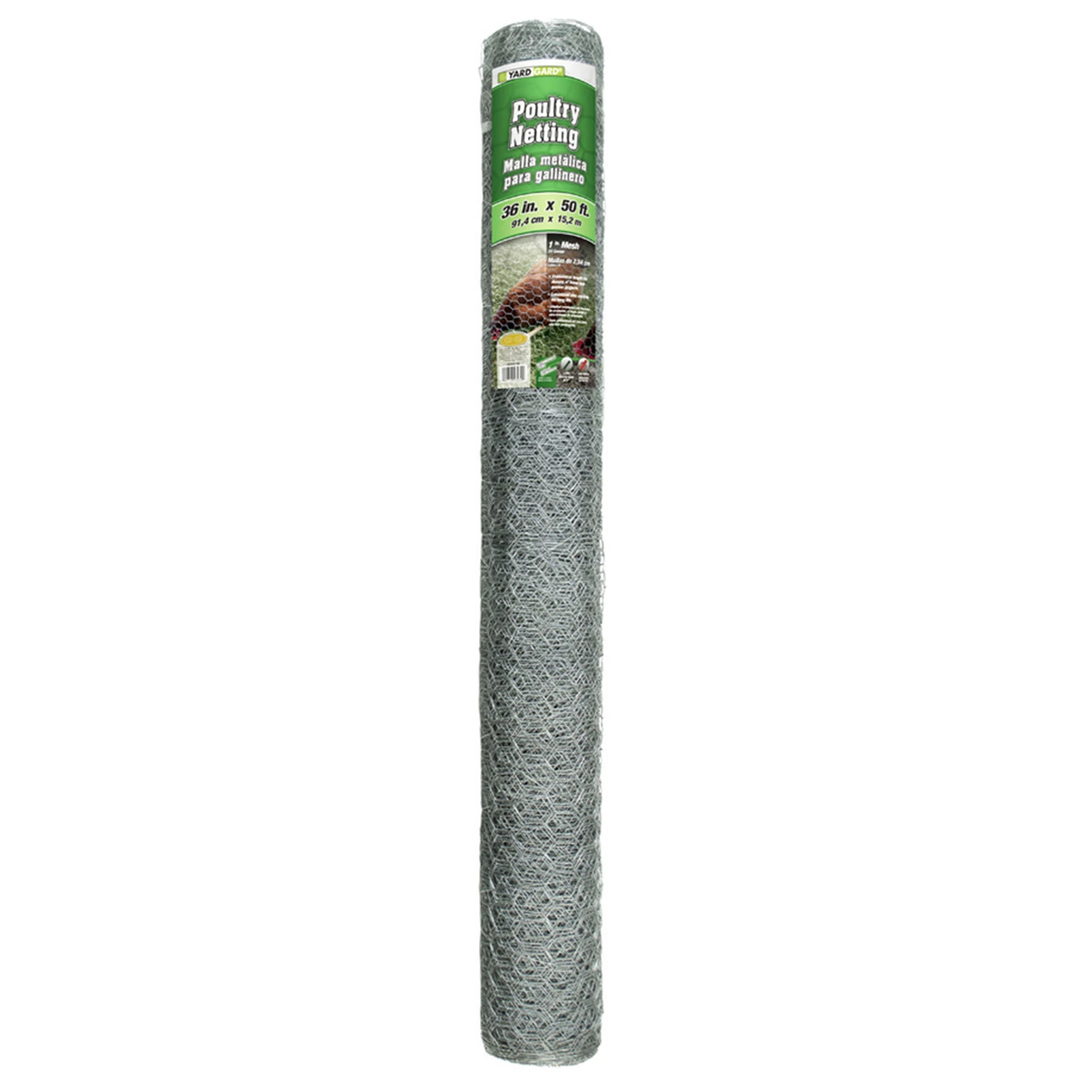 36 In. H X 50 Ft. L Galvanized Steel Poultry Netting With 1 In. Mesh