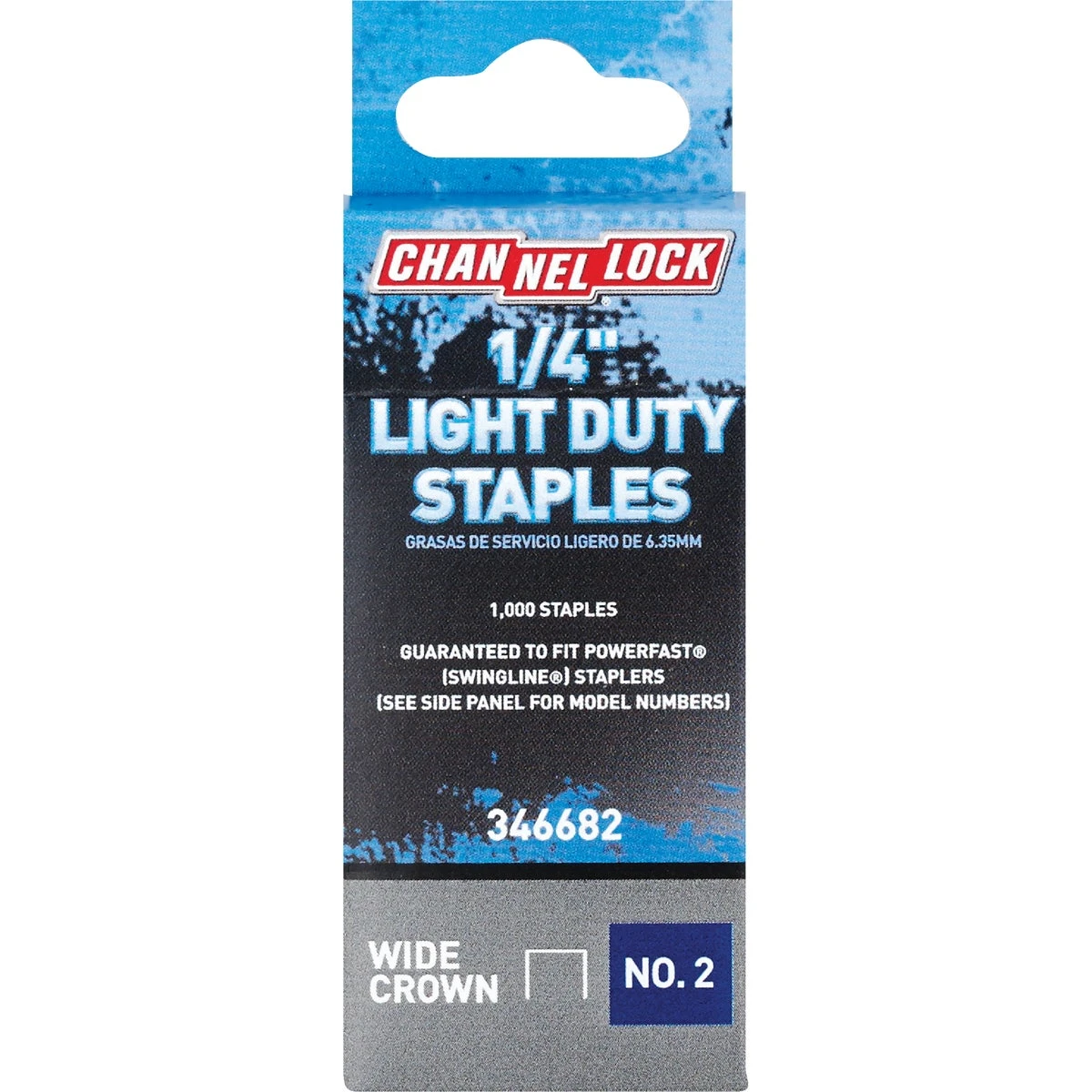 No. 2 Light Duty Wide Crown Staple, 1/4 In. (1000-pack)
