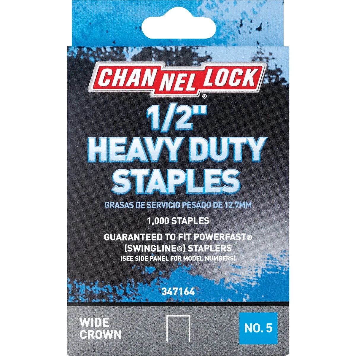 No. 5 Heavy-duty Wide Crown Staple, 1/2 In. (1000-pack)